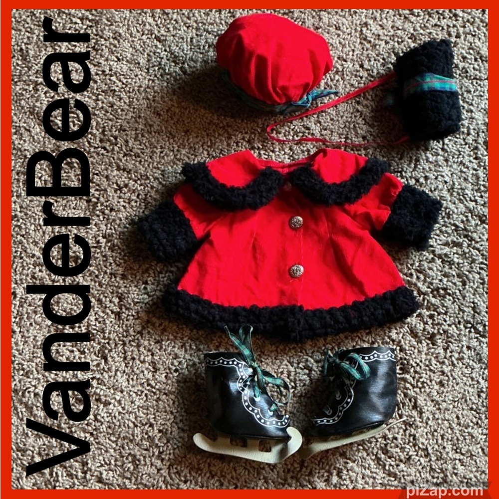 FLUFFY VanderBear - NORTH AMERICAN BEAR CO. - HOLIDAY OUTFIT - Vintage 1988